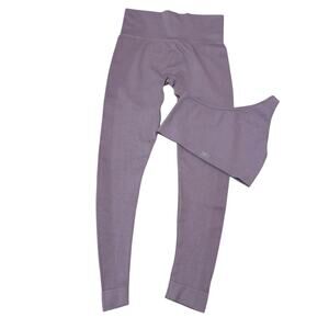 SET Active 2 Piece Set One Shoulder Bra Top and Hi Rise Legging Pant Sculptflex